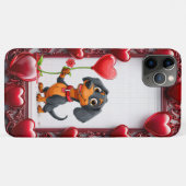 バレンタインデーにぴったりな愛らしい子犬のギフト Case-Mate iPhoneケース (裏面(横))