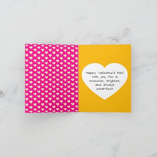 バレンタインデーにぴったりな梨のカップル シーズンカード (内部)