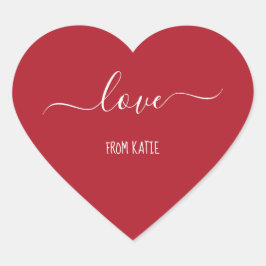 バレンタインデーにぴったりな、愛の気持ちを込めた赤いハートのシール ハートシール