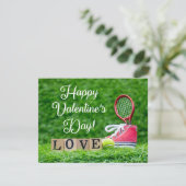 バレンタインデーにテニス ラケットとボールで シーズンカード (スタンド正面)