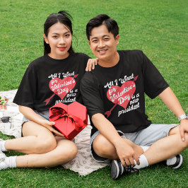 バレンタインデーにトランプが嫌いな人への面白い政治風刺プレゼント Tシャツ