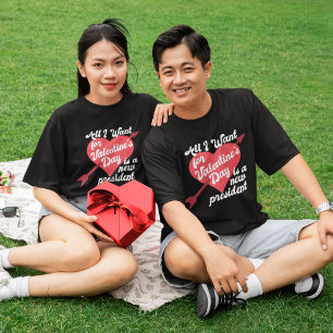 バレンタインデーにトランプが嫌いな人への面白い政治風刺プレゼント Tシャツ