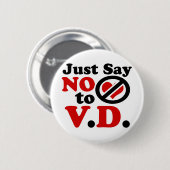 バレンタインデーにノーと言う 缶バッジ (正面&裏面)