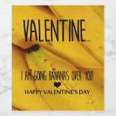 バレンタインデーにバナナを ワインラベル (シングルラベル)