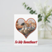 バレンタインデーにロマンチックなゴンドラに乗る シーズンポストカード (スタンド正面)