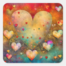 バレンタインデーにロマンチックな形見 スクエアシール