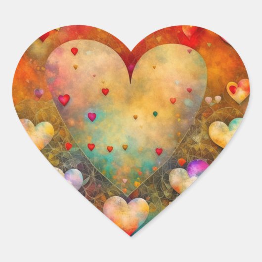 バレンタインデーにロマンチックな形見 ハートシール (正面)