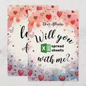 バレンタインデーに一緒にシーツを広げてくれる？ シーズンカード (正面/裏面)