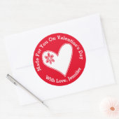 バレンタインデーに作成 ラウンドシール (封筒)