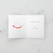 バレンタインデーに入った猫 カード (内部)