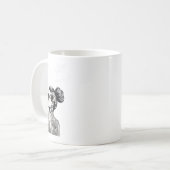 バレンタインデーに入れ墨をした女性独身のたち コーヒーマグカップ (正面左)