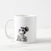 バレンタインデーに入れ墨をした女性独身のたち コーヒーマグカップ (左)