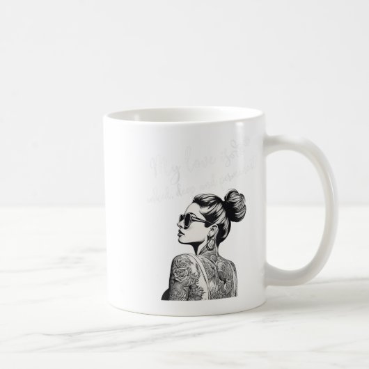 バレンタインデーに入れ墨をした女性独身のたち コーヒーマグカップ (右)