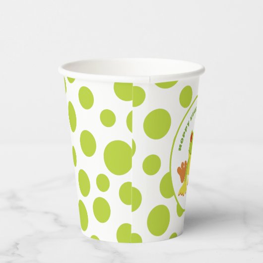 バレンタインデーに夢中になる赤い目の木のカエル 紙コップ (右)