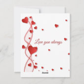 バレンタインデーに夫に シーズンカード (裏面)