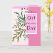 「バレンタインデーに姉に!」 バレンタイン カード (黄色い花)