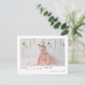 バレンタインデーに家族や友人に愛を送る ポストカード (スタンド正面)