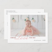 バレンタインデーに家族や友人に愛を送る ポストカード (正面/裏面)