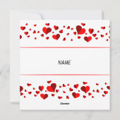 バレンタインデーに対する興味深いお祝い シーズンカード (裏面)