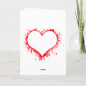 バレンタインデーに対する興味深いお祝い シーズンカード (裏面)