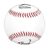 バレンタインデーに恋人向けの野球愛好家 野球ボール (裏面)