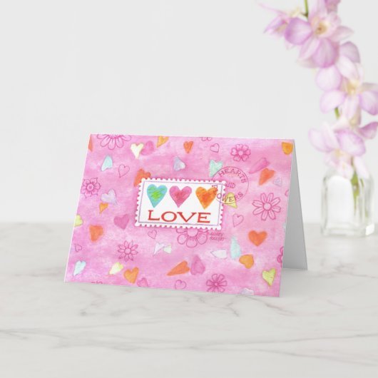 バレンタインデーに愛を送るグリーティングカード カード (蘭)