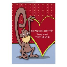 バレンタインデーに描かれる孫娘かわいいサル