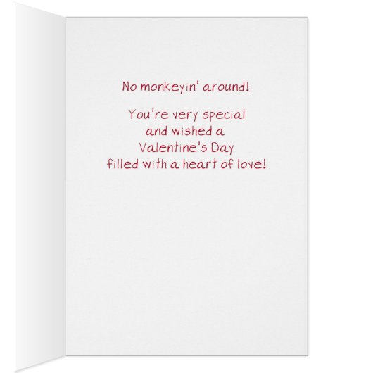 バレンタインデーに描かれる孫娘かわいいサル (内側 (右))