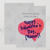 バレンタインデーに最適な特別なロマンチックなカード シーズンカード (正面/裏面)