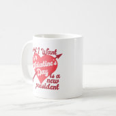 バレンタインデーに欲しいのは新しい社長だけだ コーヒーマグカップ (正面左)