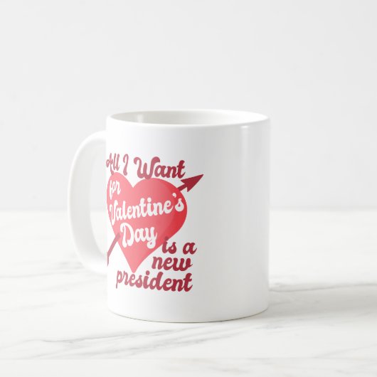バレンタインデーに欲しいのは新しい社長だけだ コーヒーマグカップ (正面左)