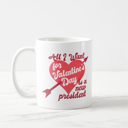 バレンタインデーに欲しいのは新しい社長だけだ コーヒーマグカップ (左)