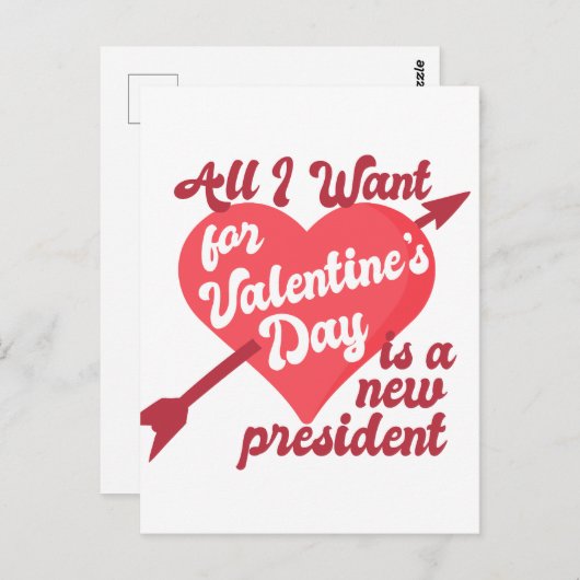 バレンタインデーに欲しいのは新しい社長だけだ ポストカード (正面/裏面)