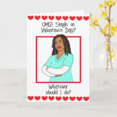 バレンタインデーに独り？  カード (黄色い花)