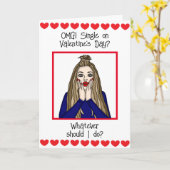 バレンタインデーに独り？ カード (黄色い花)