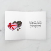 バレンタインデーに独身でいるのが面白い カード (内部)