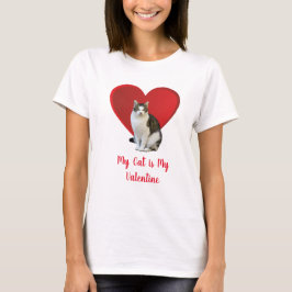 バレンタインデーに猫を愛して Tシャツ