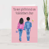 バレンタインデーに私の彼女へ　水彩画 シーズンカード (正面)