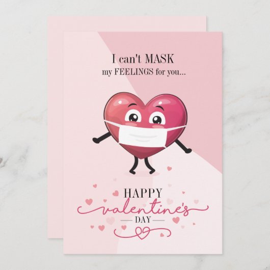 バレンタインデーに私の感覚をマスクできない シーズンカード (正面/裏面)