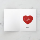 バレンタインデーに贈る一輪の赤い花 カード (内部)