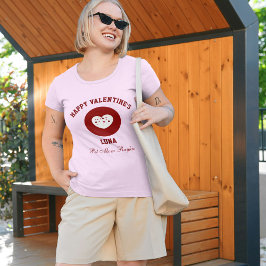 バレンタインデーに赤とピンクの名入れ Tシャツ