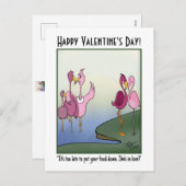 バレンタインデーに足を置く シーズンポストカード (正面/裏面)