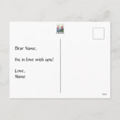 バレンタインデーに足を置く シーズンポストカード (裏面)