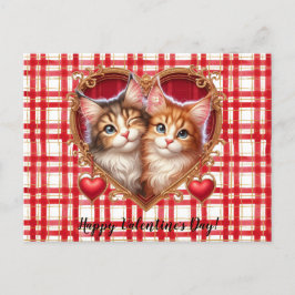 バレンタインデーねこはがき ポストカード