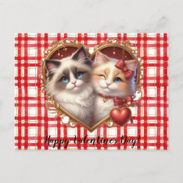 バレンタインデーねこはがき ポストカード