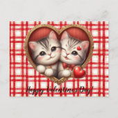 バレンタインデーねこはがき ポストカード (正面)