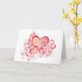 バレンタインデーのあいさつ空白のきカード カード (黄色い花)