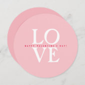 バレンタインデーのおしゃれなグリーティング シーズンカード (正面/裏面)