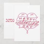 バレンタインデーのおめでとう 招待状 (正面/裏面)