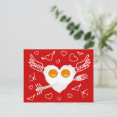 バレンタインデーのおもしろいなハートのカスタムの郵便はがき シーズンポストカード (スタンド正面)